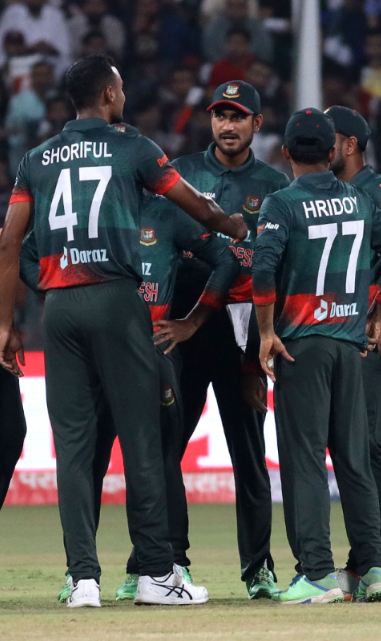 Bangladesh celebrating their wicket